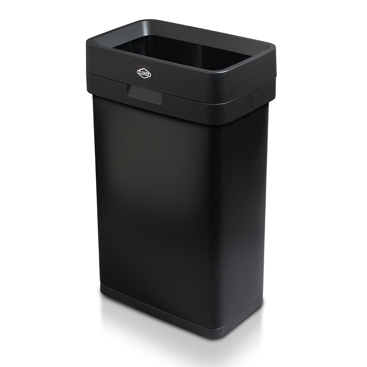 Slim Open Top Stainless Steel Trash Can, Matte Black, 13 Gal / 50L D39070
