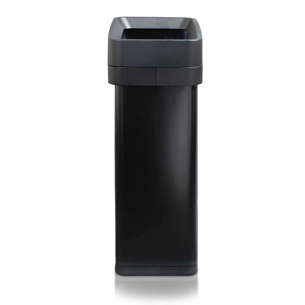 Slim Open Top Stainless Steel Trash Can, Matte Black, 13 Gal / 50L D39070