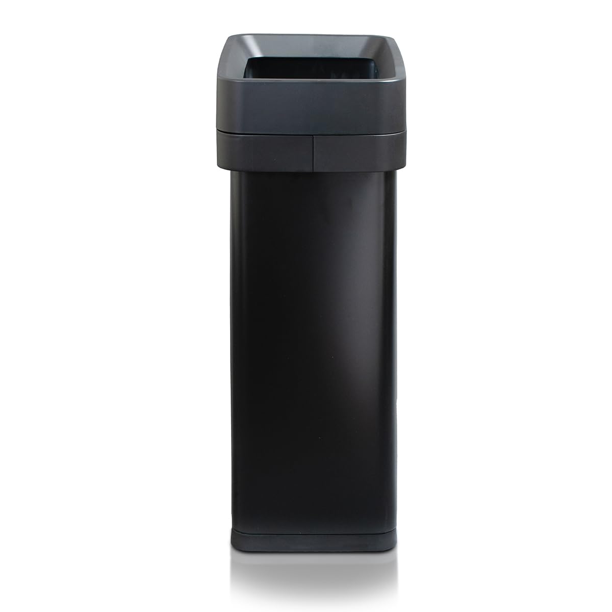 Slim Open Top Stainless Steel Trash Can, Matte Black, 13 Gal / 50L D39070