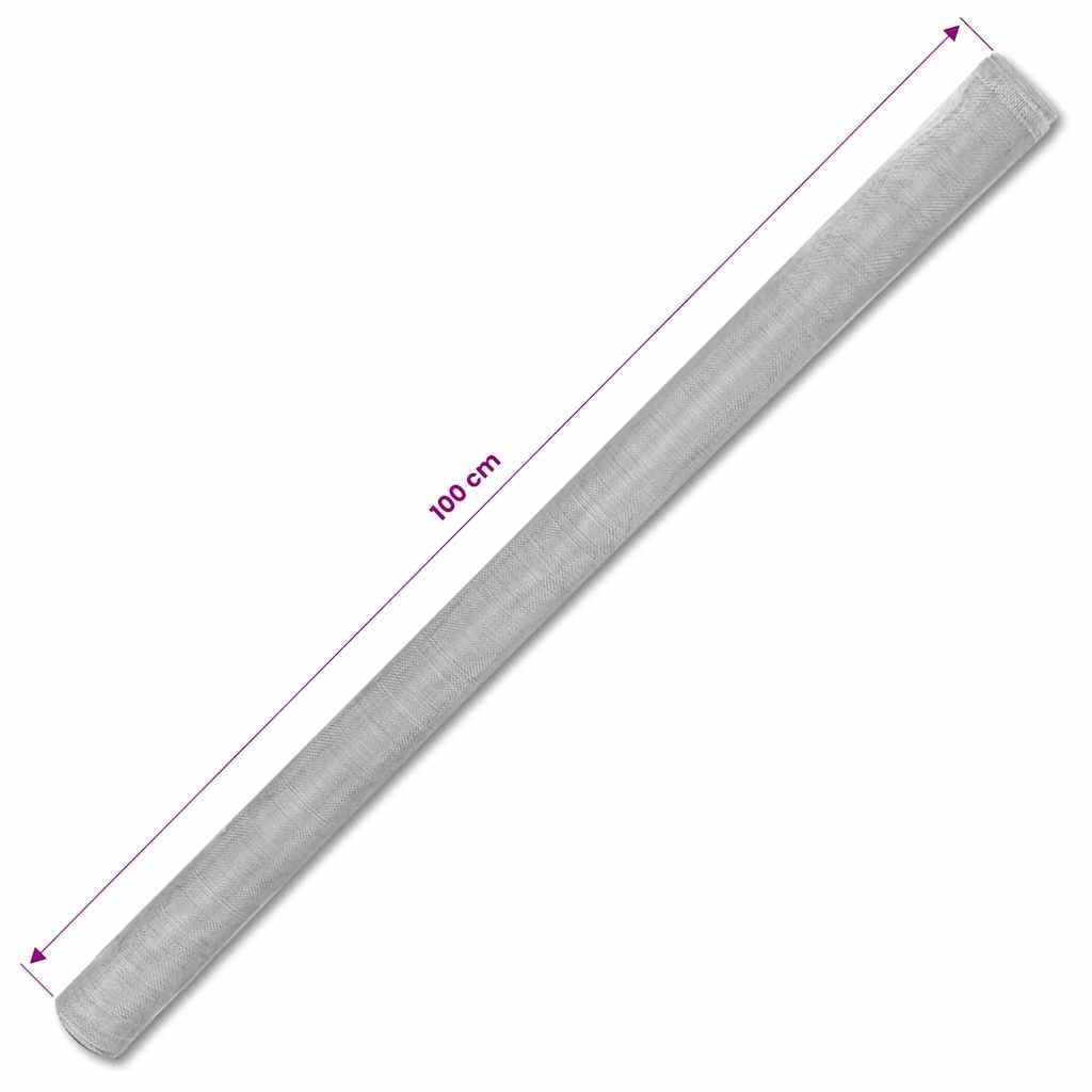 Aluminum Mesh Screen 39.4x196.9 Inch Silver F972