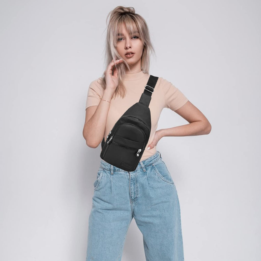 Small Black Sling Crossbody Bag Y838640