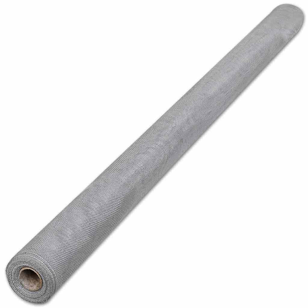 Aluminum Mesh Screen 39.4x196.9 Inch Silver F972