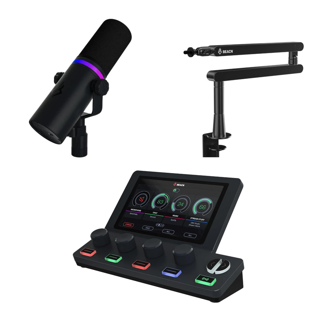 USB Mic, Audio Mixer, Mic Stand W59668