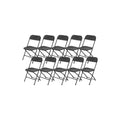 10 Pack Black Plastic Folding Chairs N36919