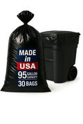 95–96 Gallon 30 Count 2.5 Mil Black Trash Bags O822997