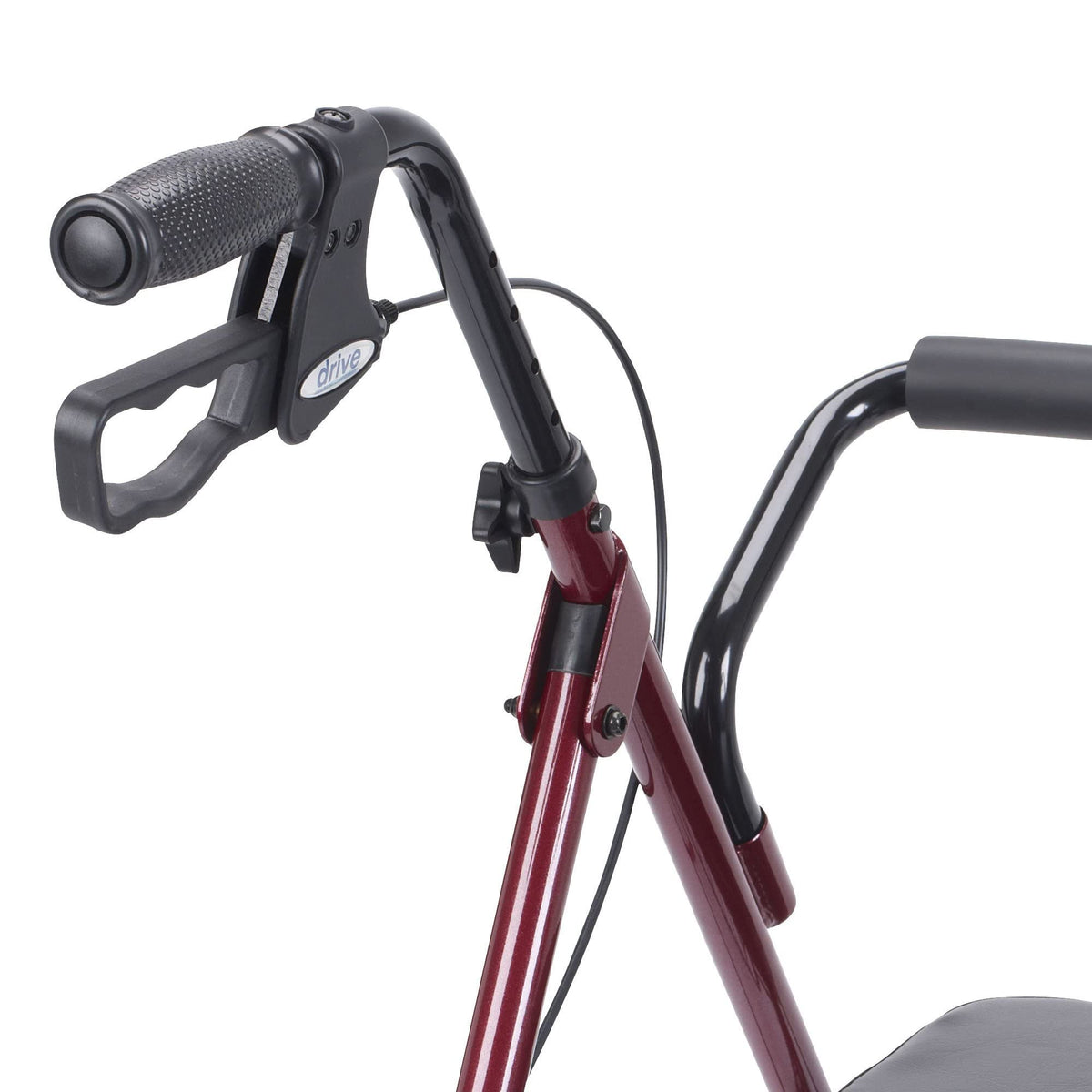 Foldable Bariatric Rollator Walker with Seat, Red O132