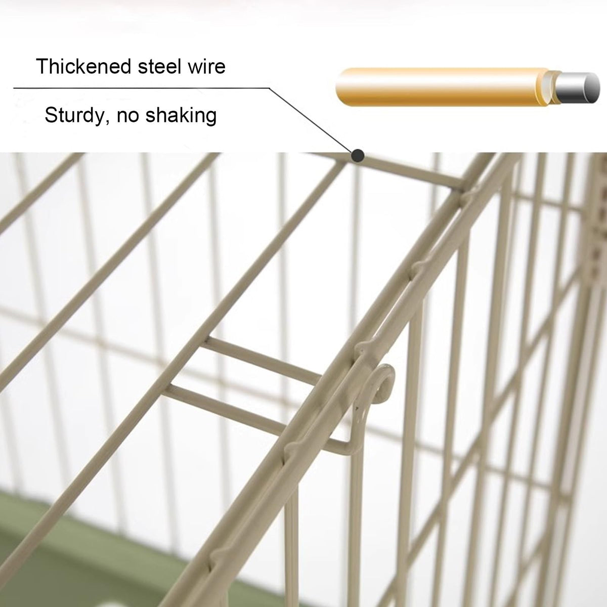 Foldable 4 Tier Detachable Cat Cage with Hammock Q668