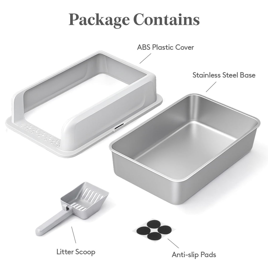 XL Stainless Steel Cat Litter Box O89879
