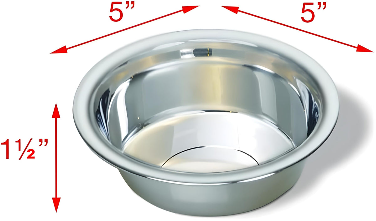 4 Pack Stainless Steel Cat & Dog Bowls, 8 oz Each H765931