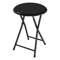 Black 18 Inch Portable Folding Stool T5701
