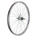 Rear Bicycle Wheel with Coaster Brake, 24 x 1.75, 36H, Steel, Silver M3997