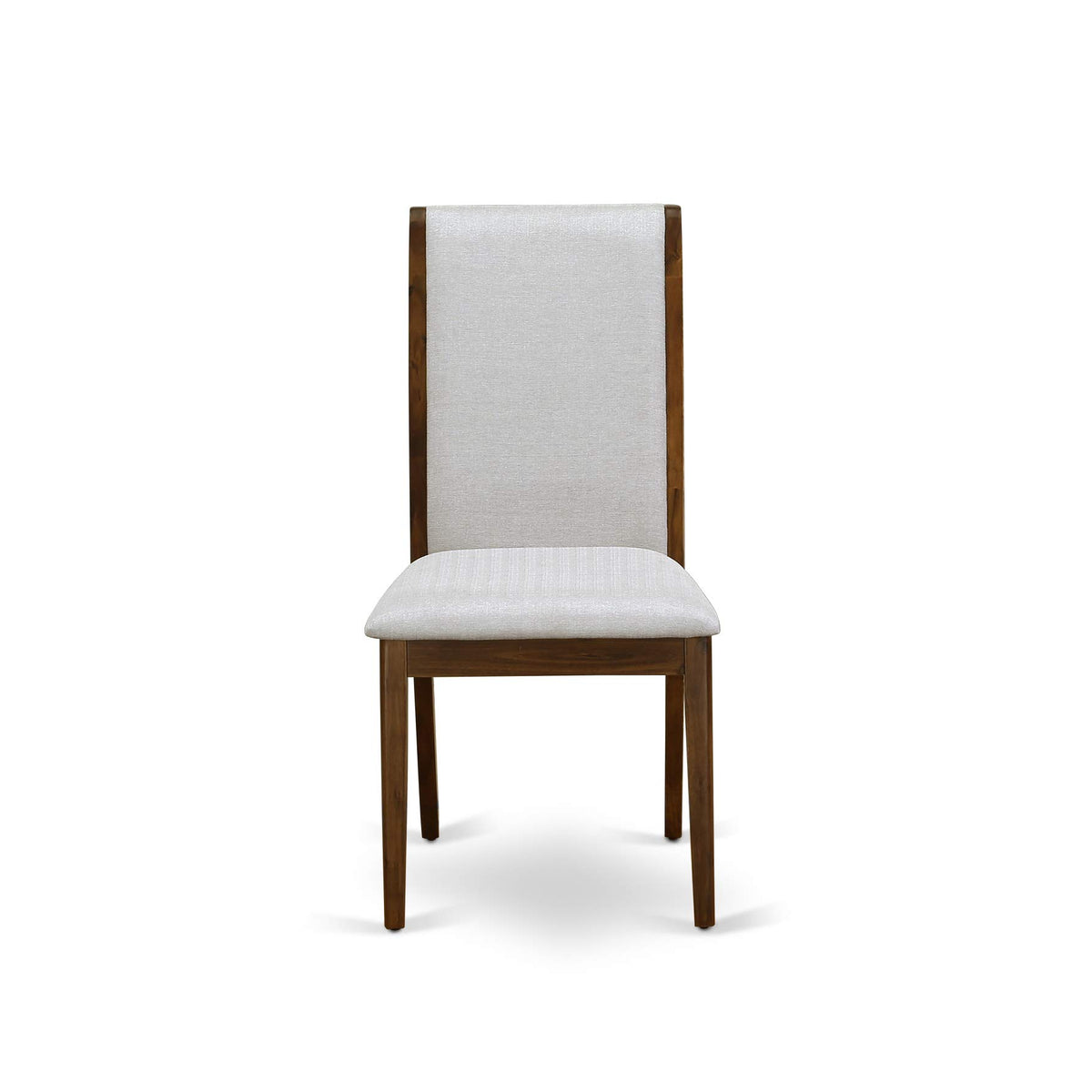 9 Piece Walnut Dining Room Set with 8 Grey Linen Chairs L31013