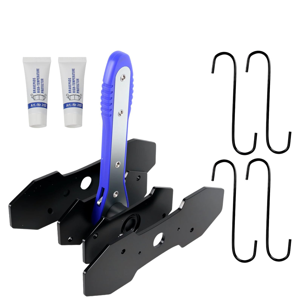 Brake Caliper Compression Tool Kit with 4 Hooks & Steel Plates C571303
