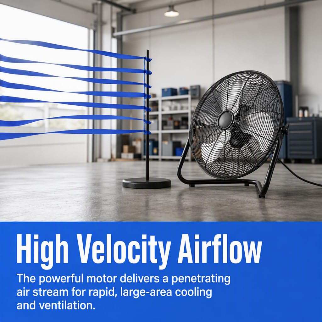 20" 3-Speed Metal Floor Fan 4-Pack J401