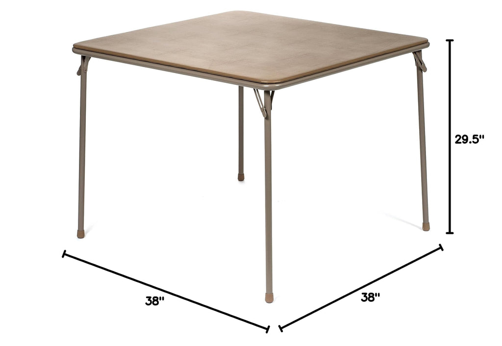 38" Square Folding Card Table, Beige Vinyl G838