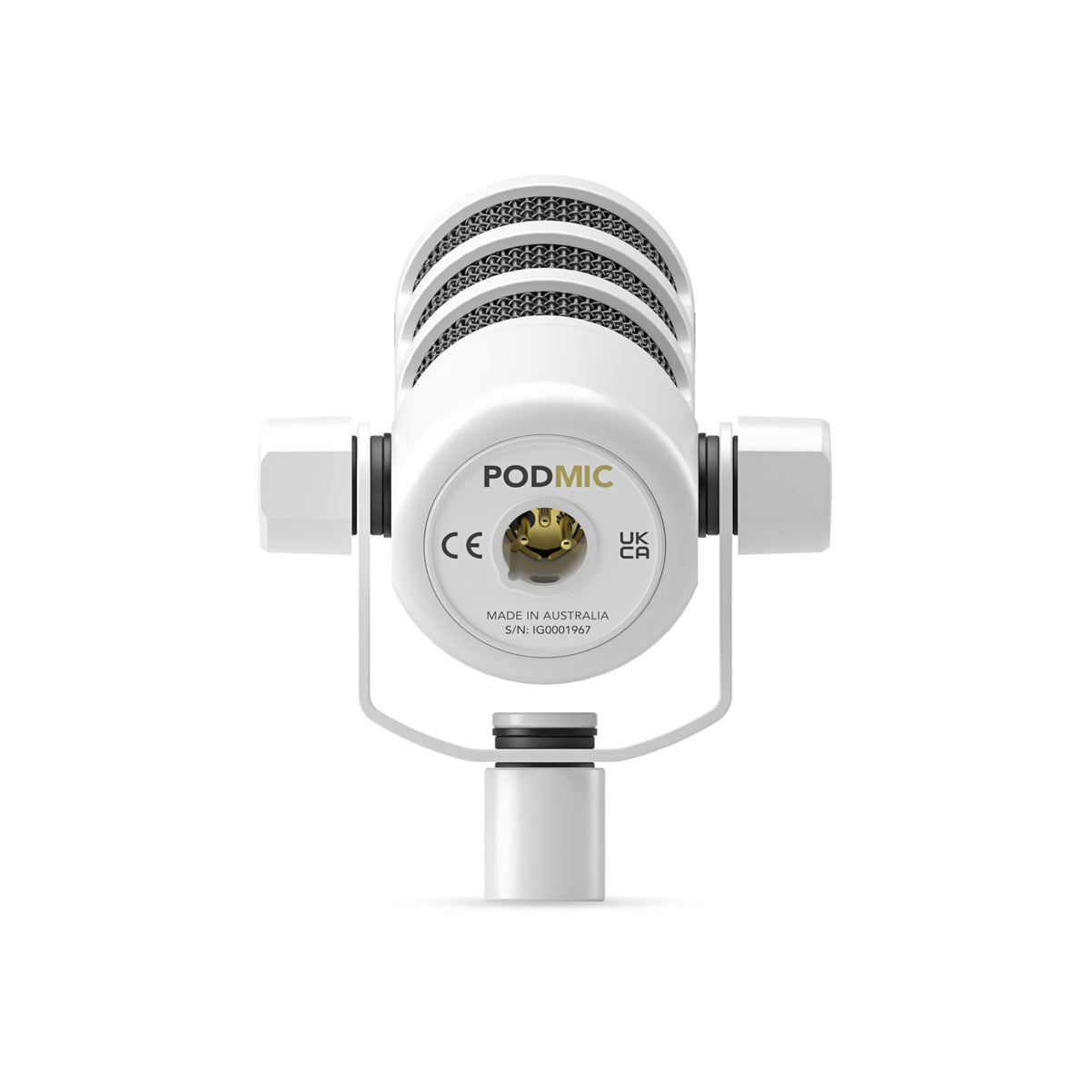 White Cardioid Dynamic Broadcast Microphone with XLR Cable A36582