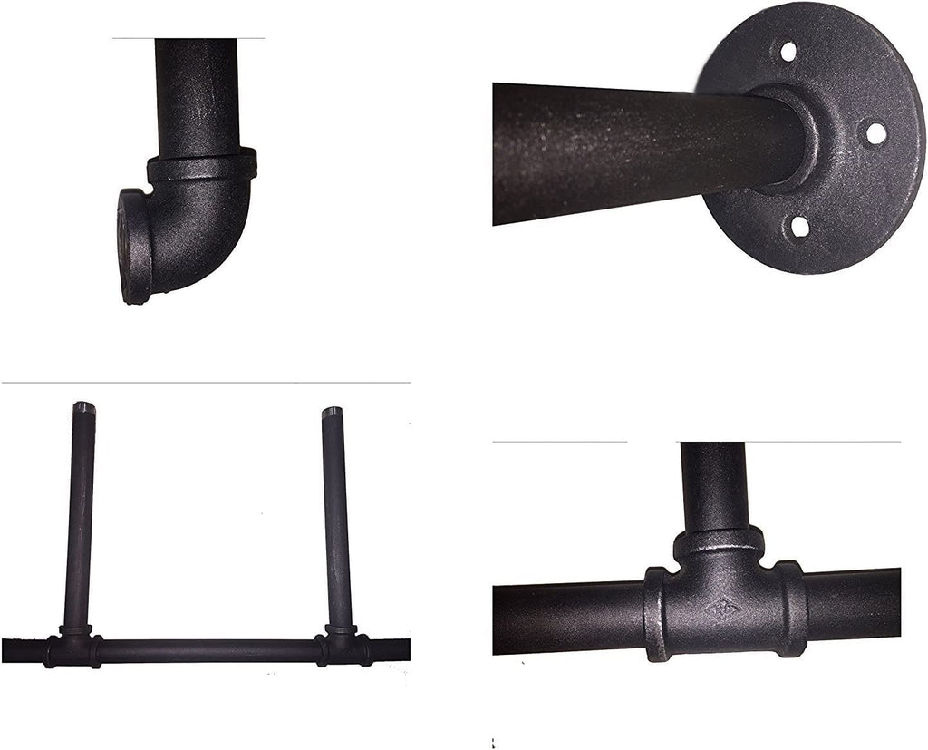 14" Deep 3 Pc Industrial Wall Mount Pipe Shelf M869941