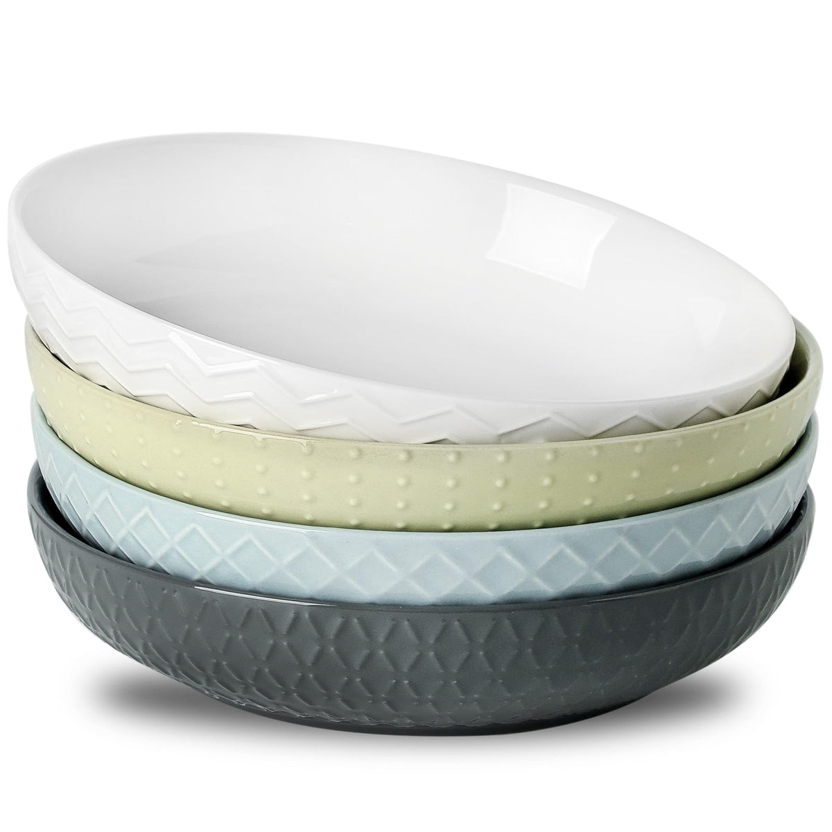 9.1'' 42 OZ Ceramic Pasta Bowls Set of 4 P1137
