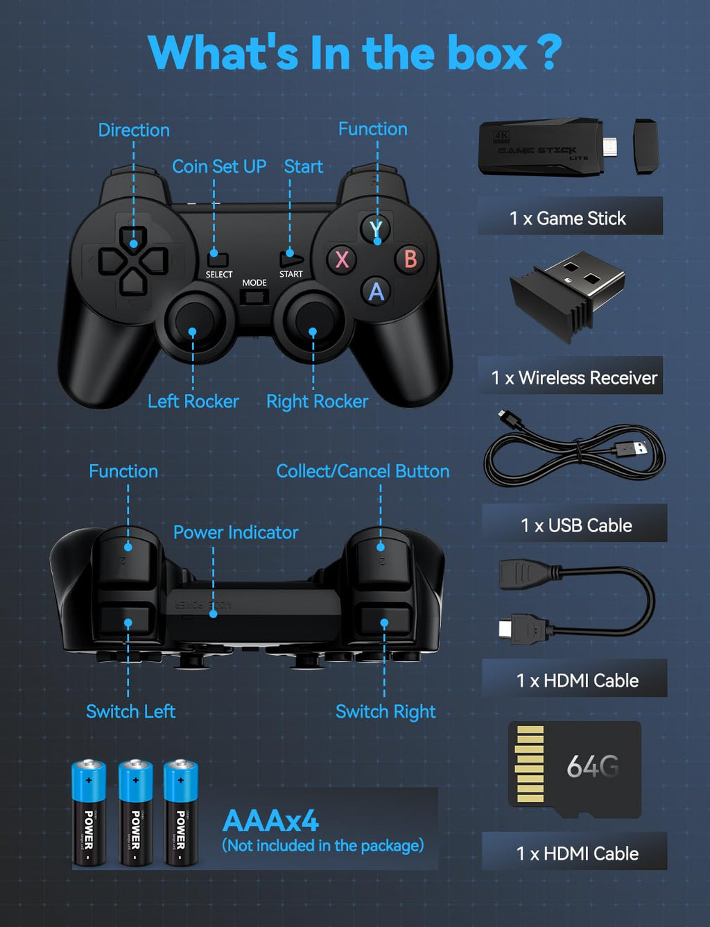 4K HDMI Retro Gaming Console N933139