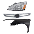 Replacement Headlight Lamp Set Left Hand Side Sedan H497