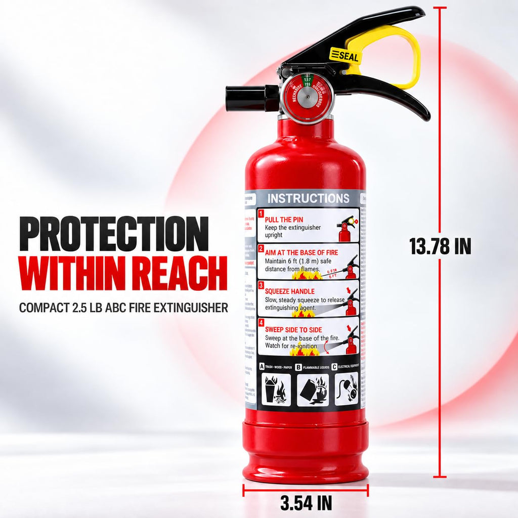 2.5 lb ABC Dry Chemical Fire Extinguishers 8-Pack E48031