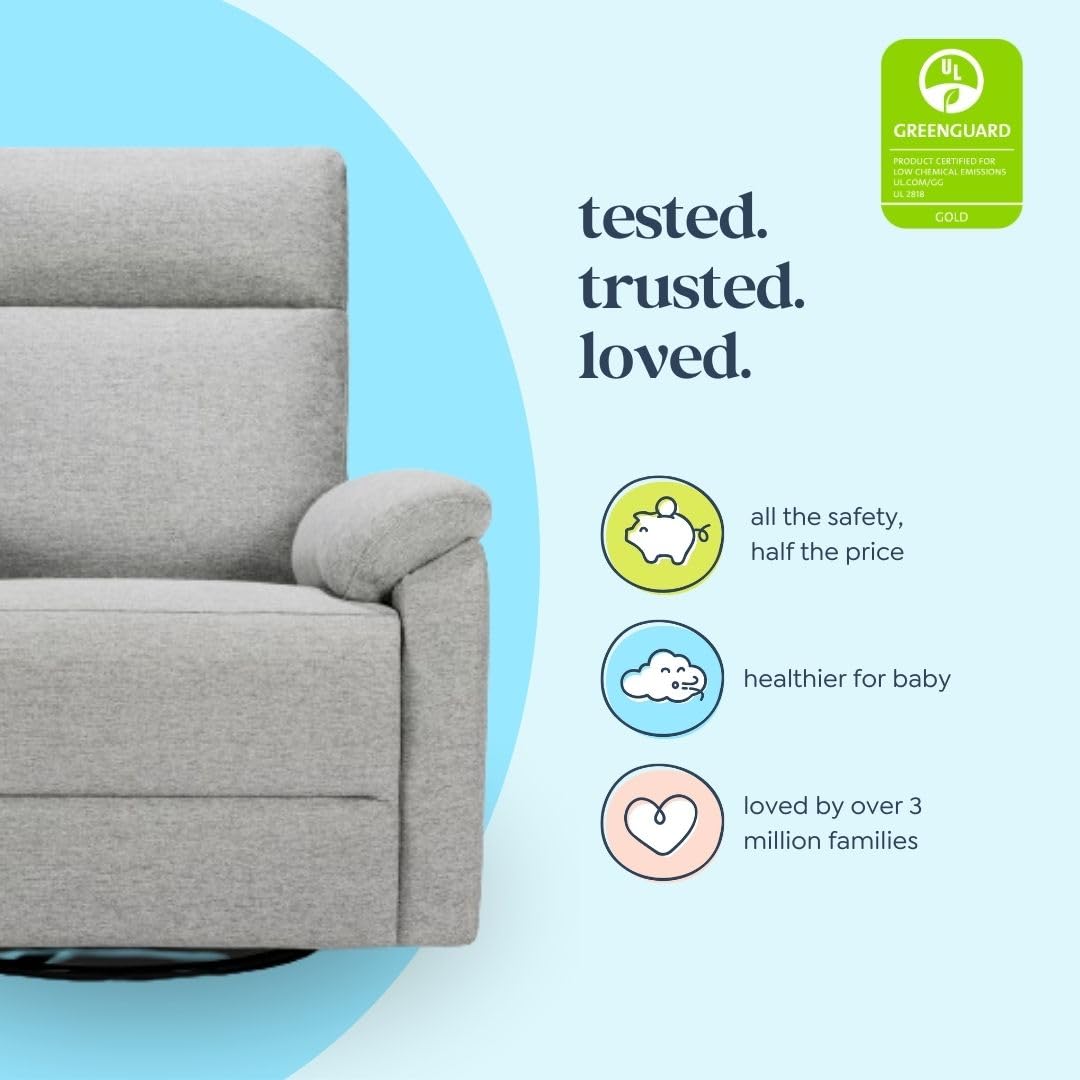 Frost Grey Recliner Glider with 360 Swivel V303