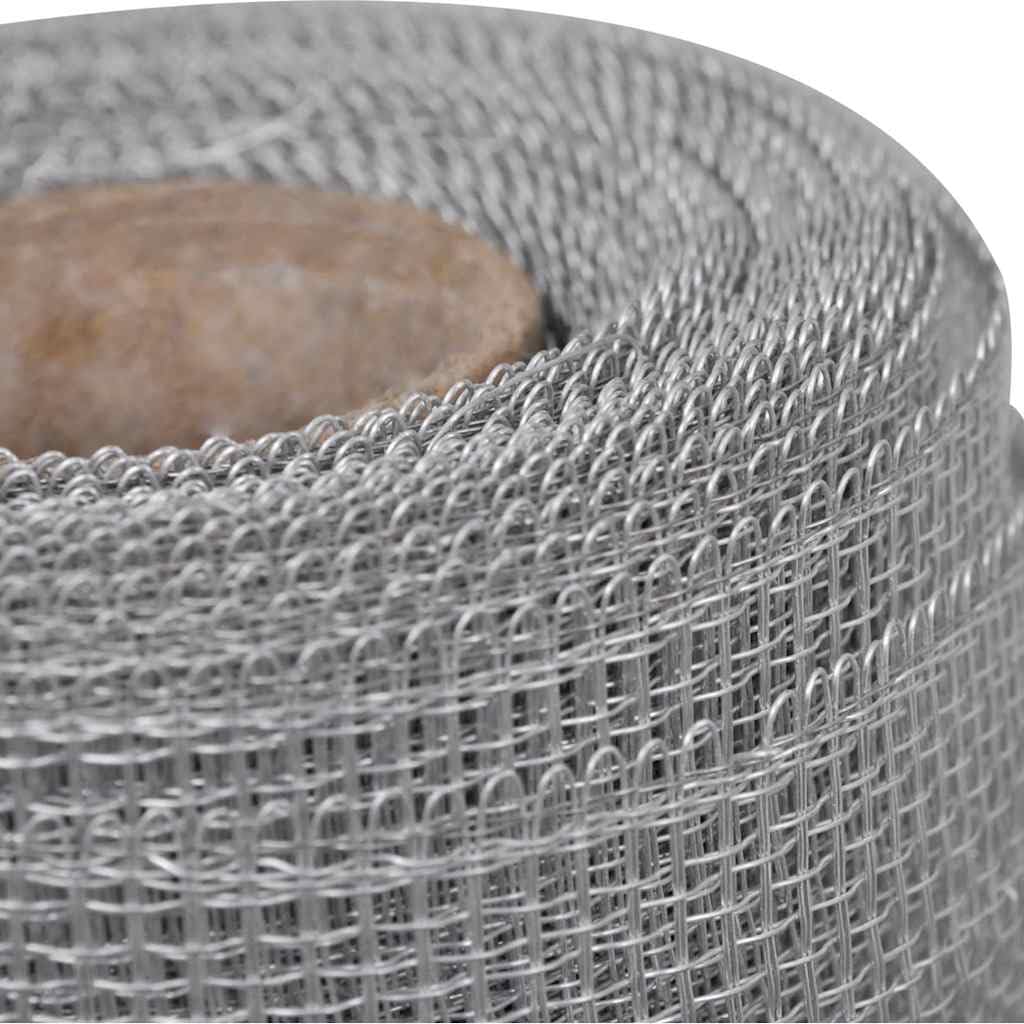 Aluminum Mesh Screen 39.4x196.9 Inch Silver F972