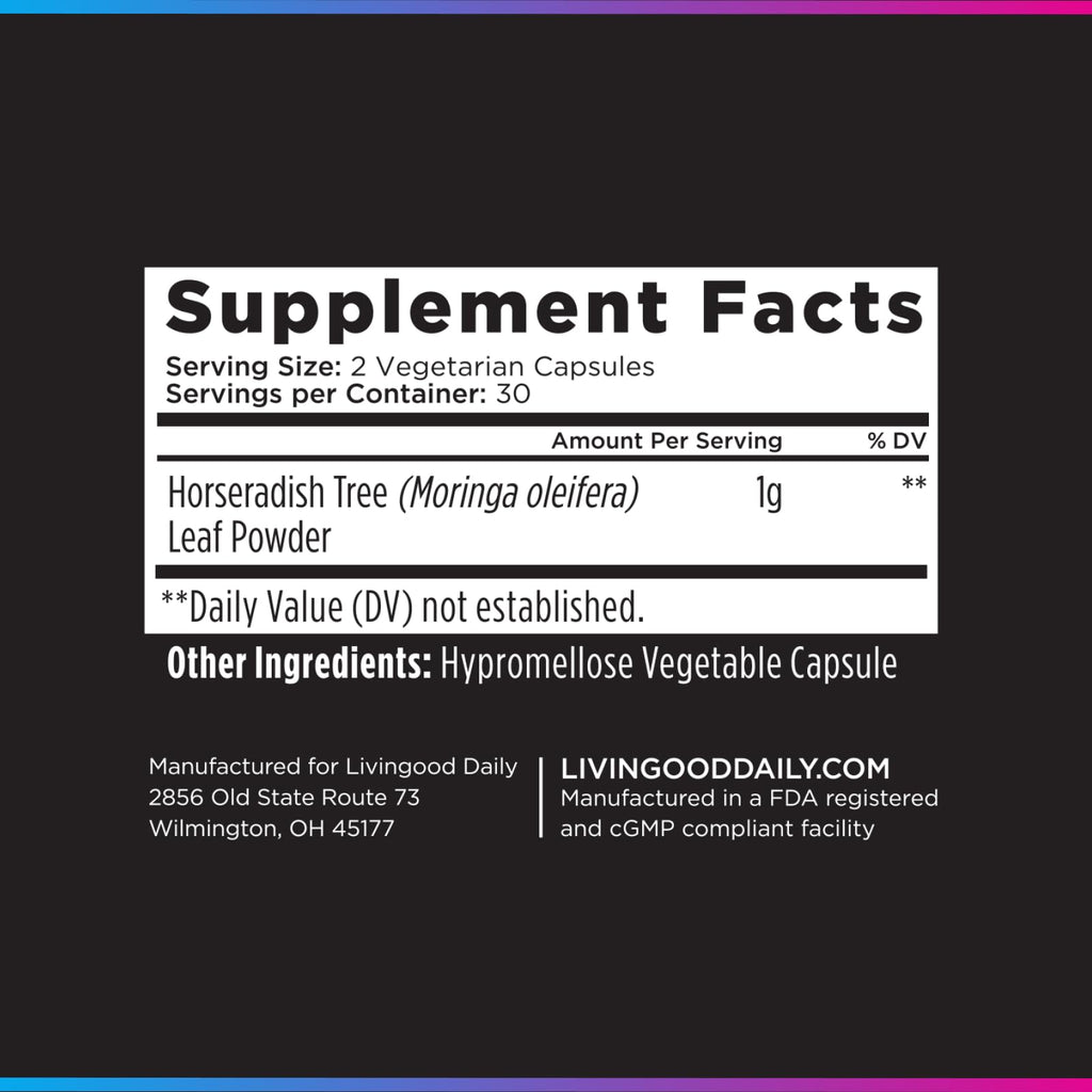 Moringa Capsules 1000mg 60 Capsules K87056