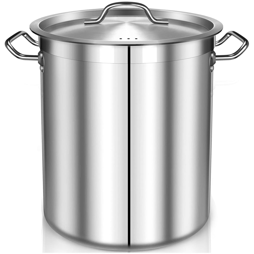 40 Quart Stainless Steel Stock Pot with Lid W326004