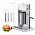 Manual 11 LBS Stainless Steel Sausage Stuffer with 4 Stuffing Tubes S500
