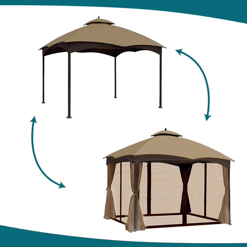 Brown 4-Panel Mosquito Netting V2152
