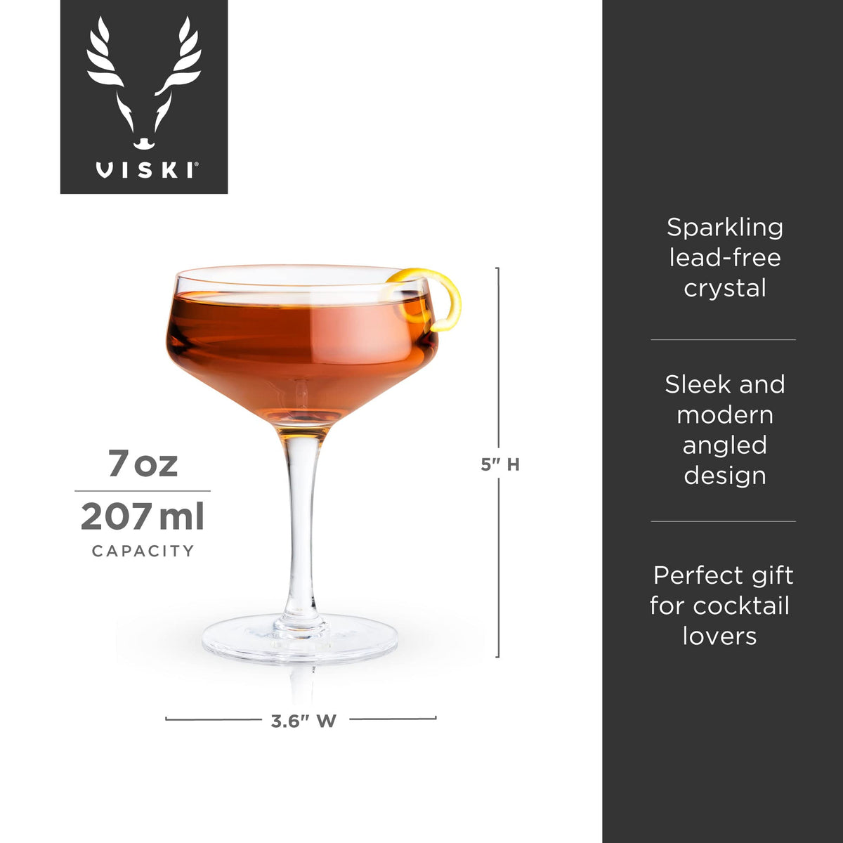 Crystal Coupe Cocktail Glasses Set of 4 G53051