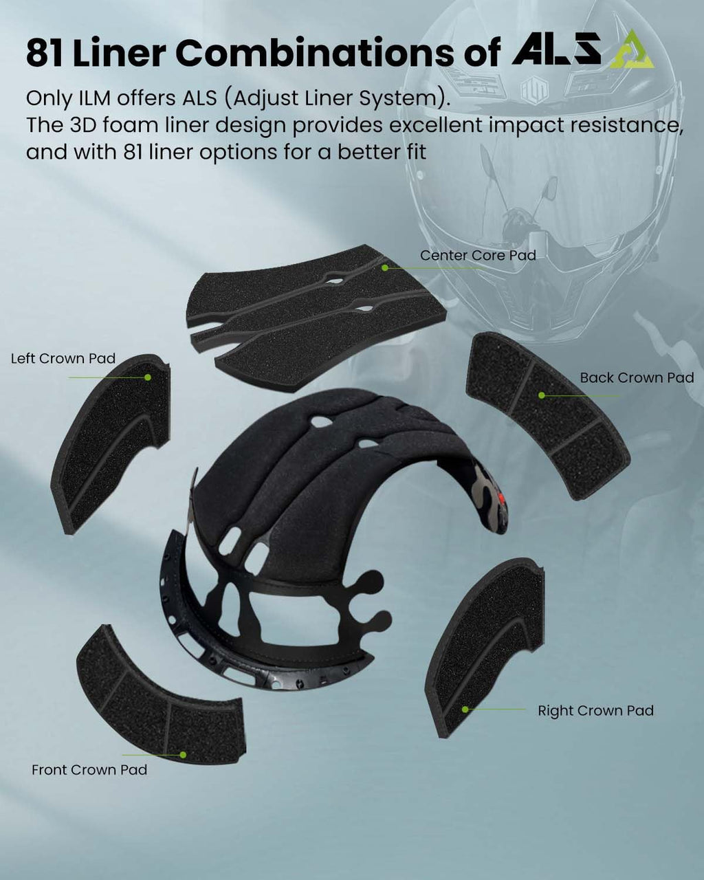 Full Face Motorcycle Helmet Dual Visor K6742