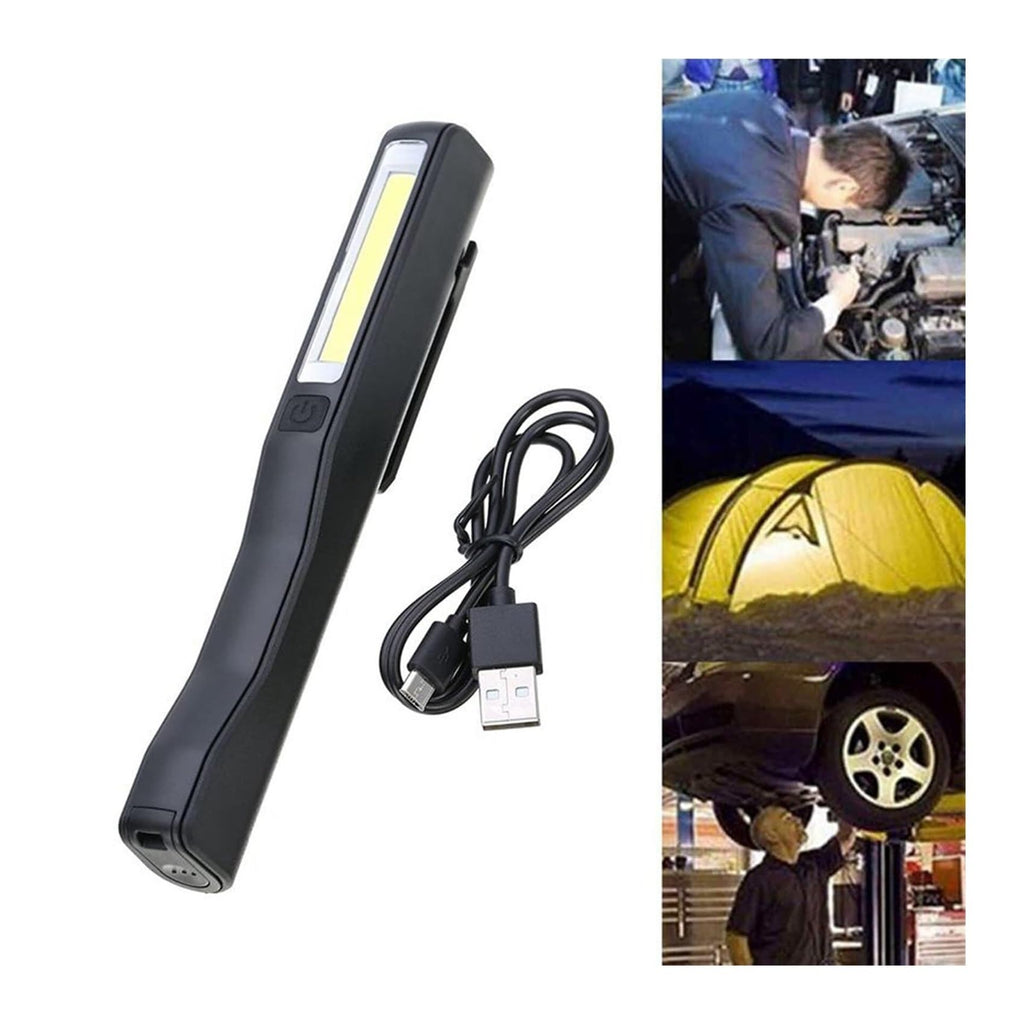 2-Pack Rechargeable LED COB Work Light 240LM Magnetic Portable Lamp USB Charging(Blue) B16057