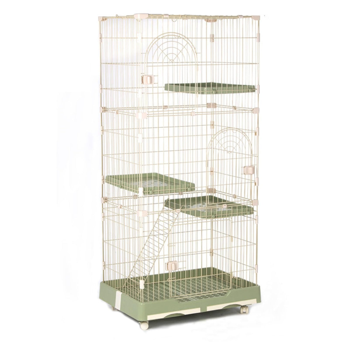 Foldable 4 Tier Detachable Cat Cage with Hammock Q668