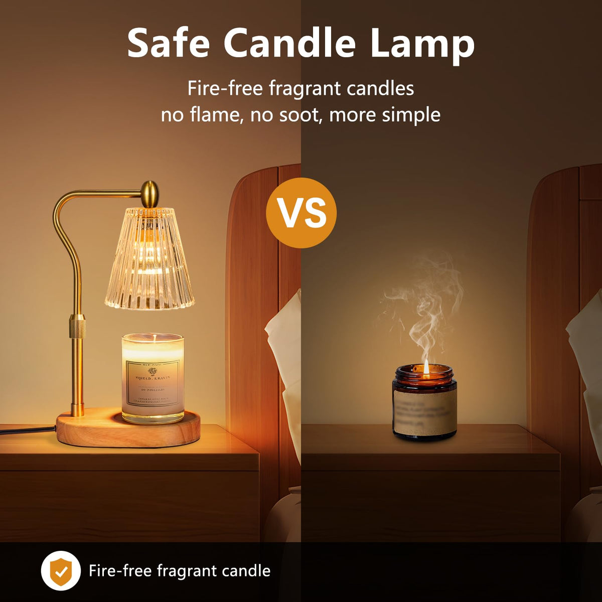 Candle Warmer Lamp with Timer and Dimmer Adjustable Height T9768
