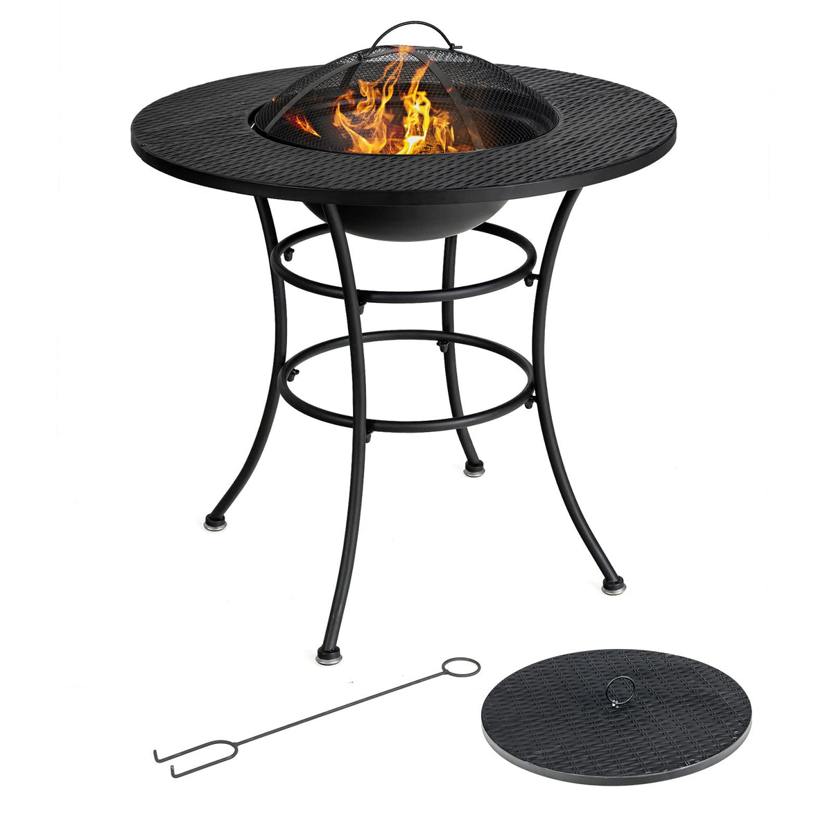 4-in-1 Outdoor Fire Pit Dining Table A193