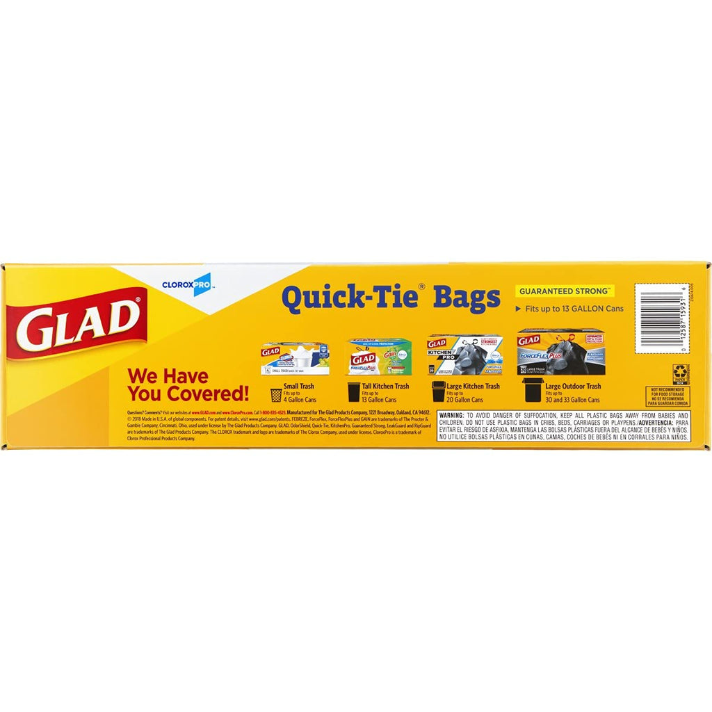 13 Gallon Tall Kitchen Trash Bags, 200 Count H131765