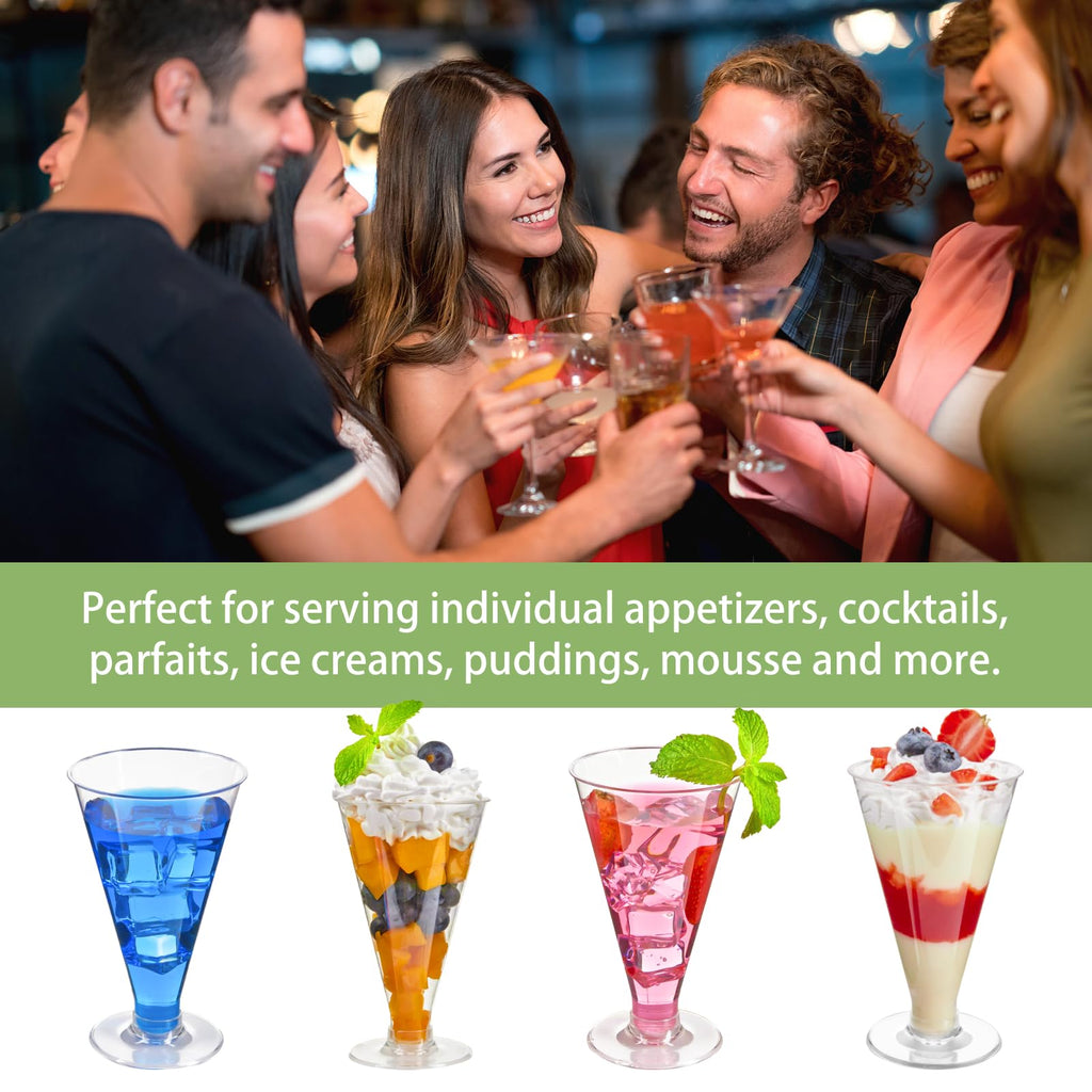 40 PCS 6 oz Plastic Martini Glasses G506