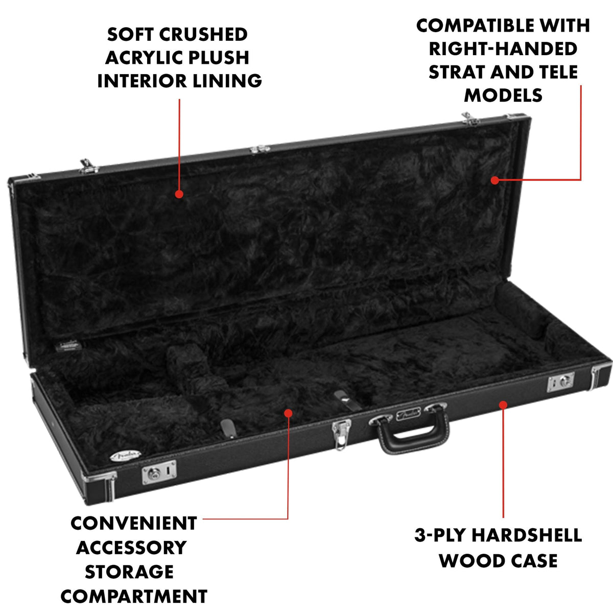 Black Wood Guitar Case Y8355