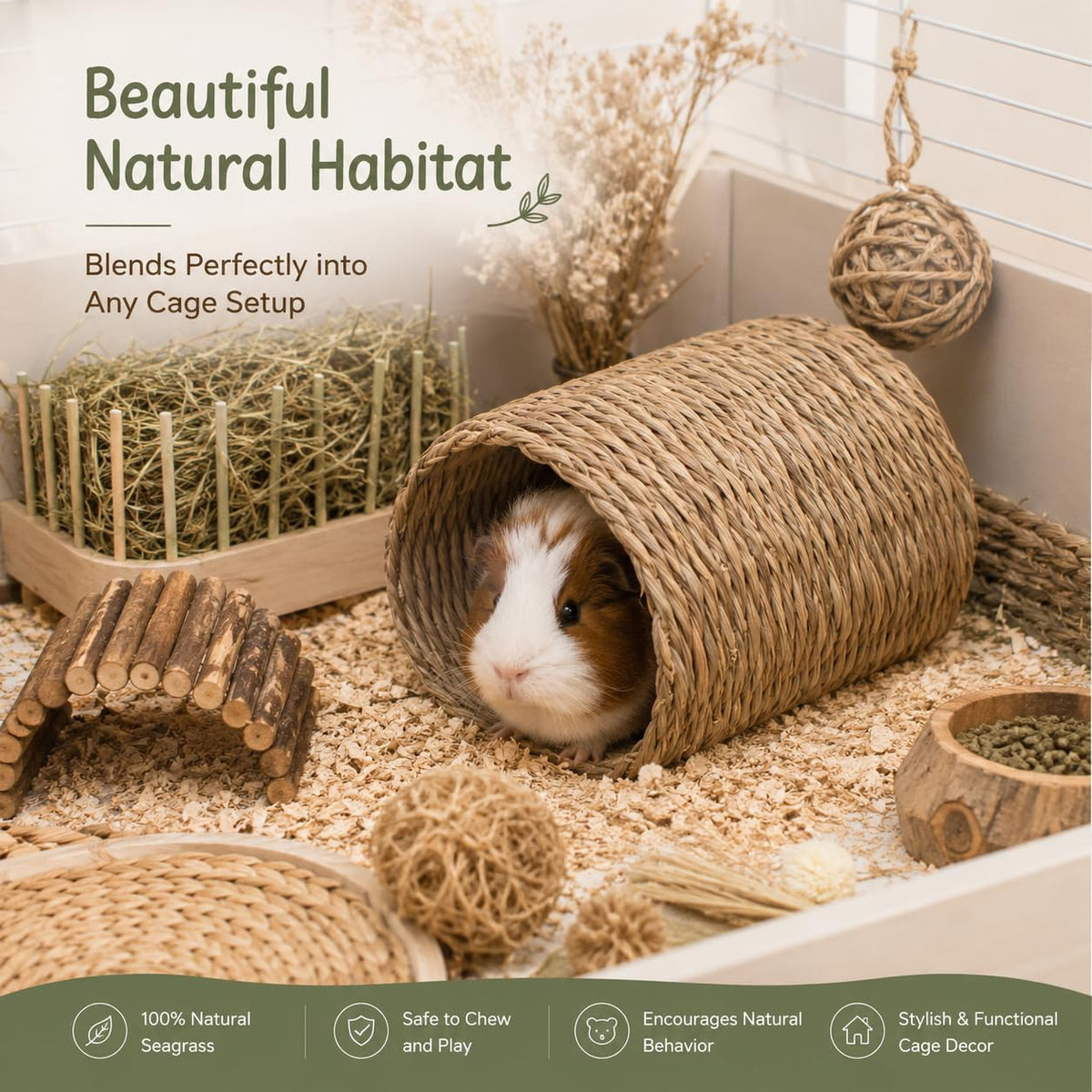 Natural Seagrass Bunny Tunnel X170706