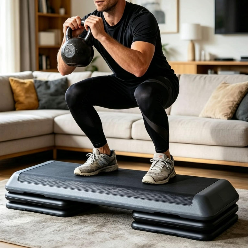 43 Inch Adjustable Aerobic Stepper with 3 Height Levels I6333