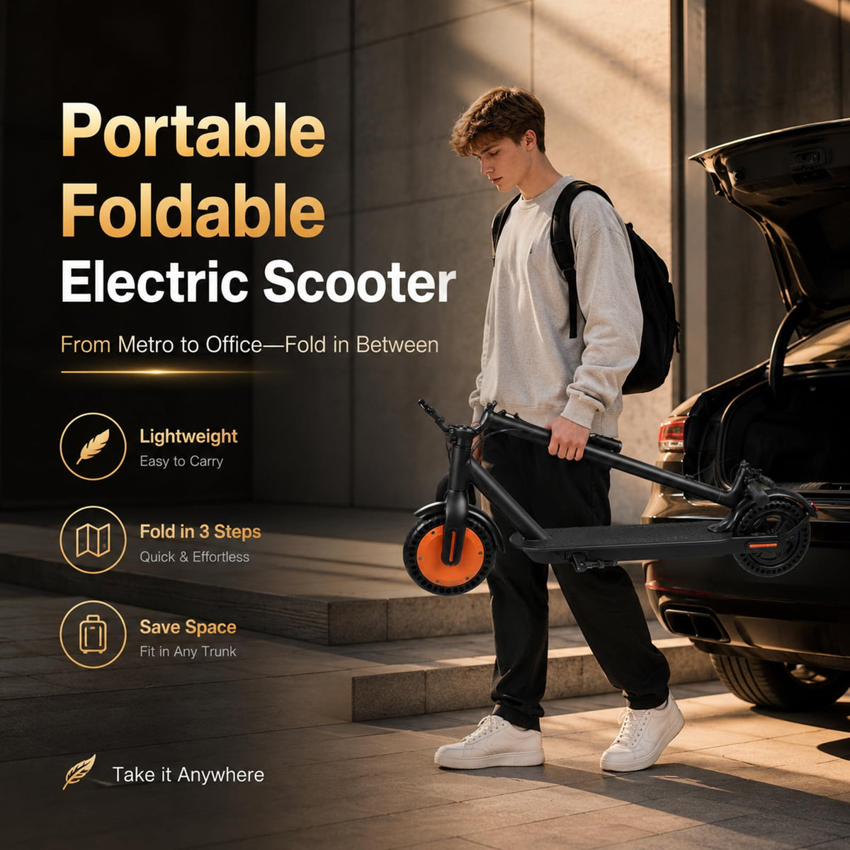 500W Peak Foldable Electric Scooter with 8.5" Tires G2333