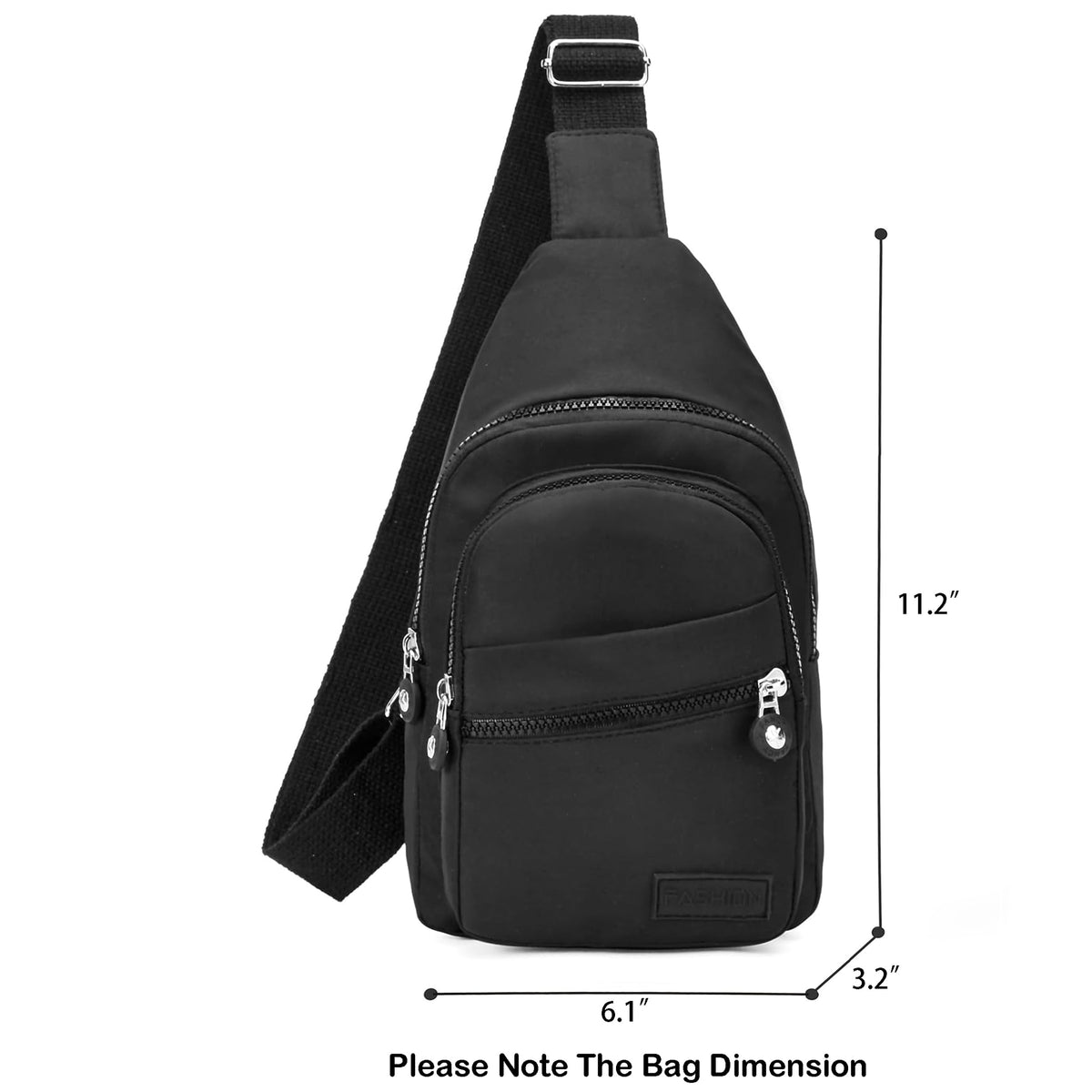Small Black Sling Crossbody Bag Y838640