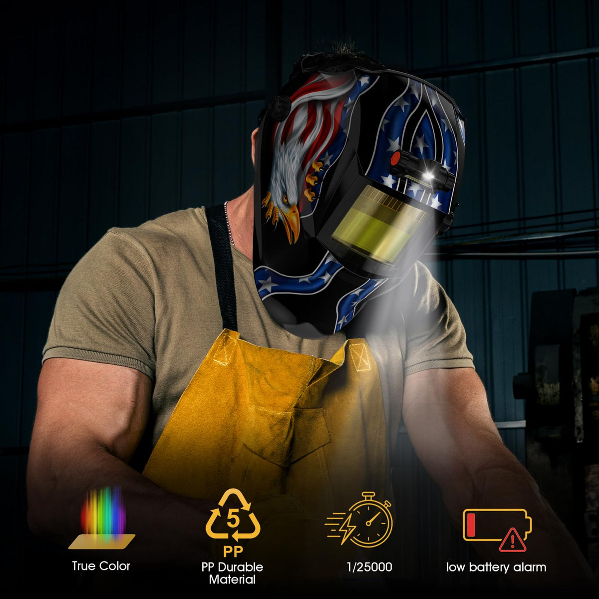 Auto Darkening Solar Powered Welding Helmet V46562