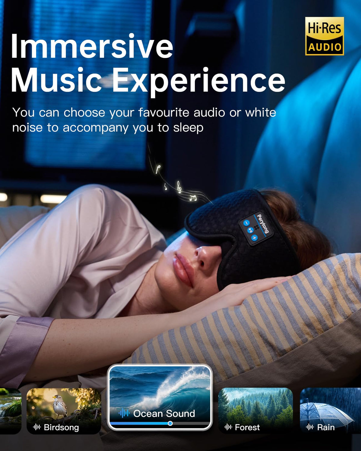 2-Pack Bluetooth Sleep Mask with Headphones I434269