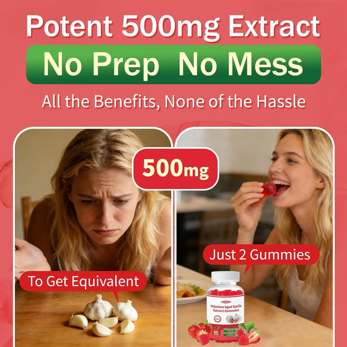 Aged Garlic Extract Gummies Strawberry Flavor R688