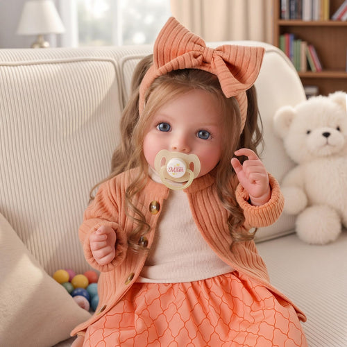 20 Inch Reborn Baby Dolls with Brown Hair W704893