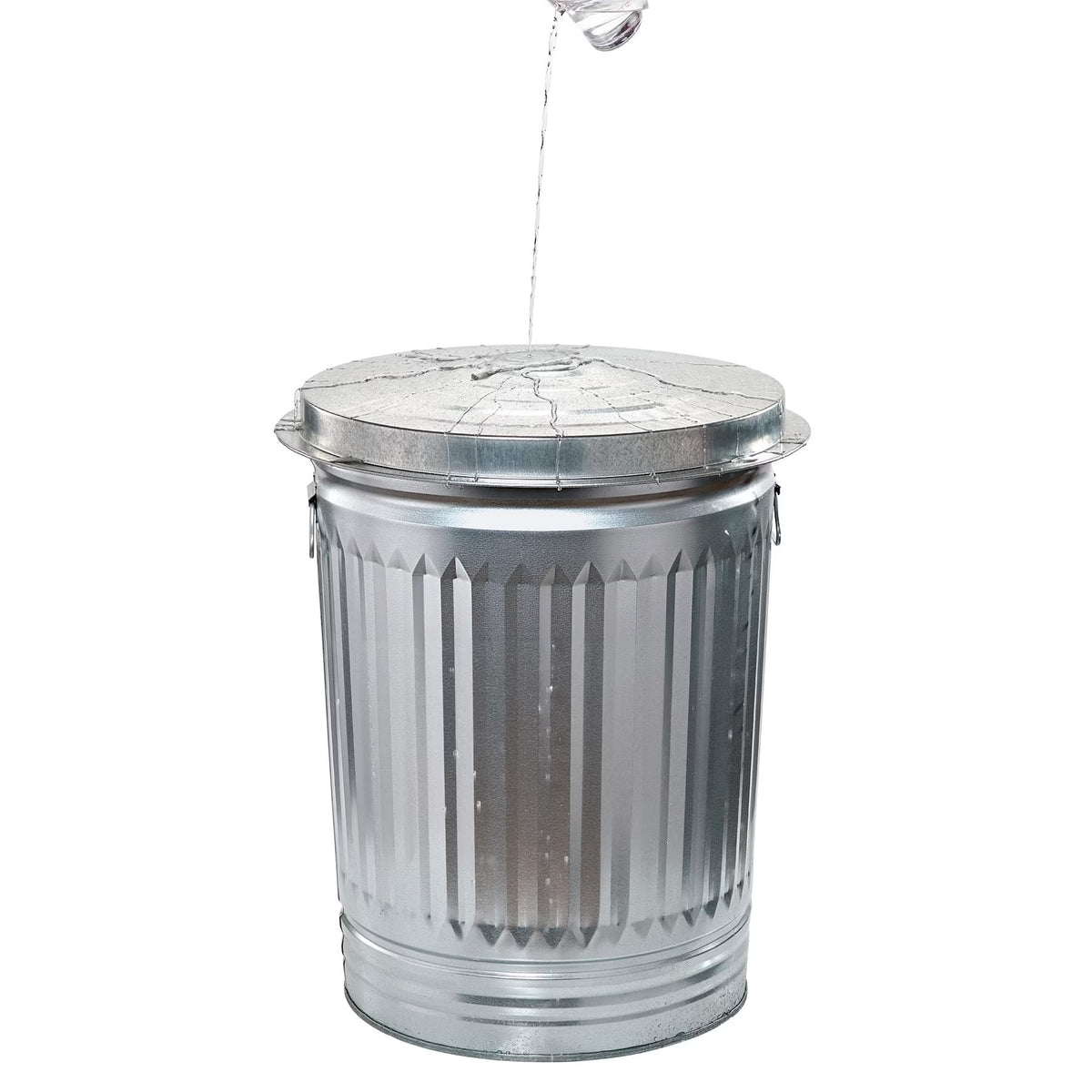 31 Gallon Galvanized Steel Storage Can with Lid D499