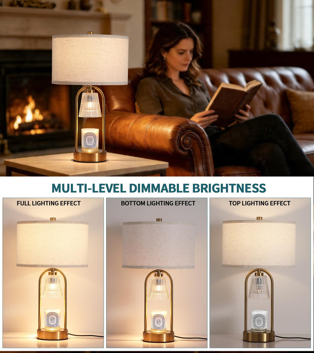 2 in 1 Gold Candle Warmer and Table Lamp R99438